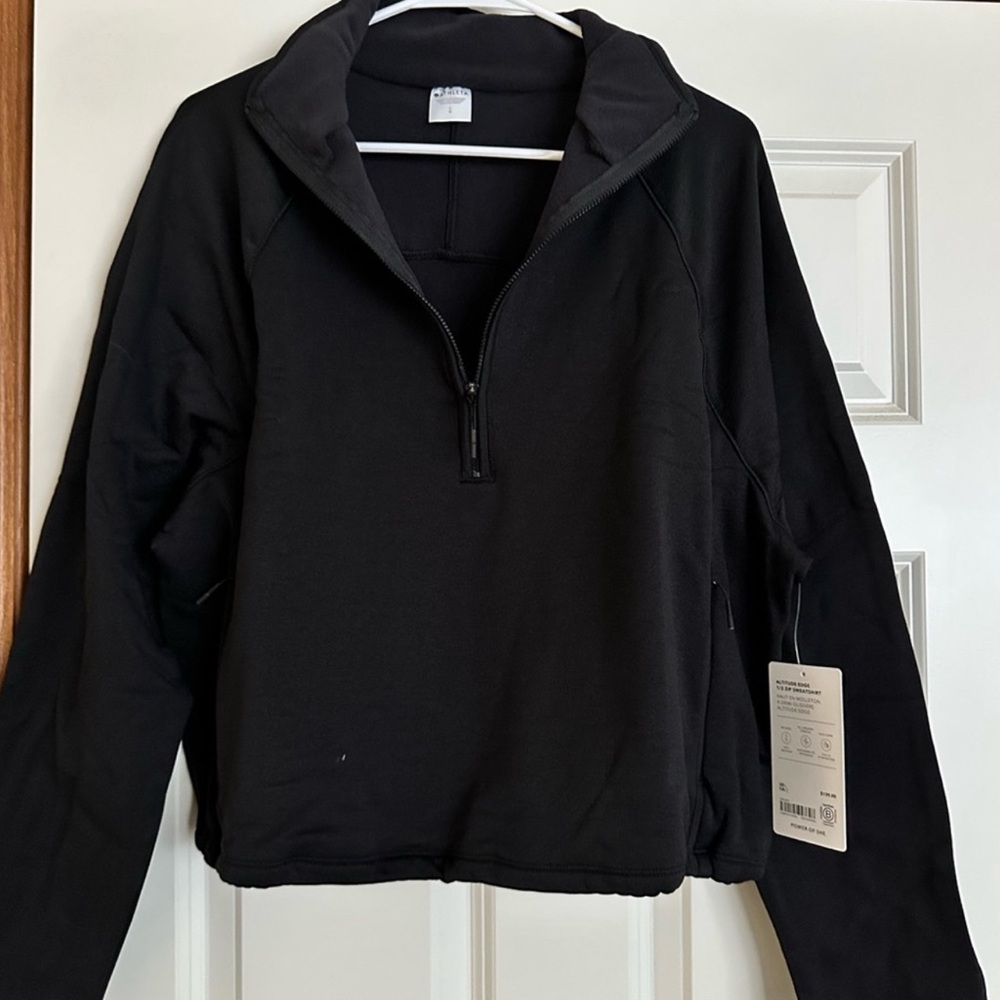 Athleta Black Quarter-Zip Women's Top